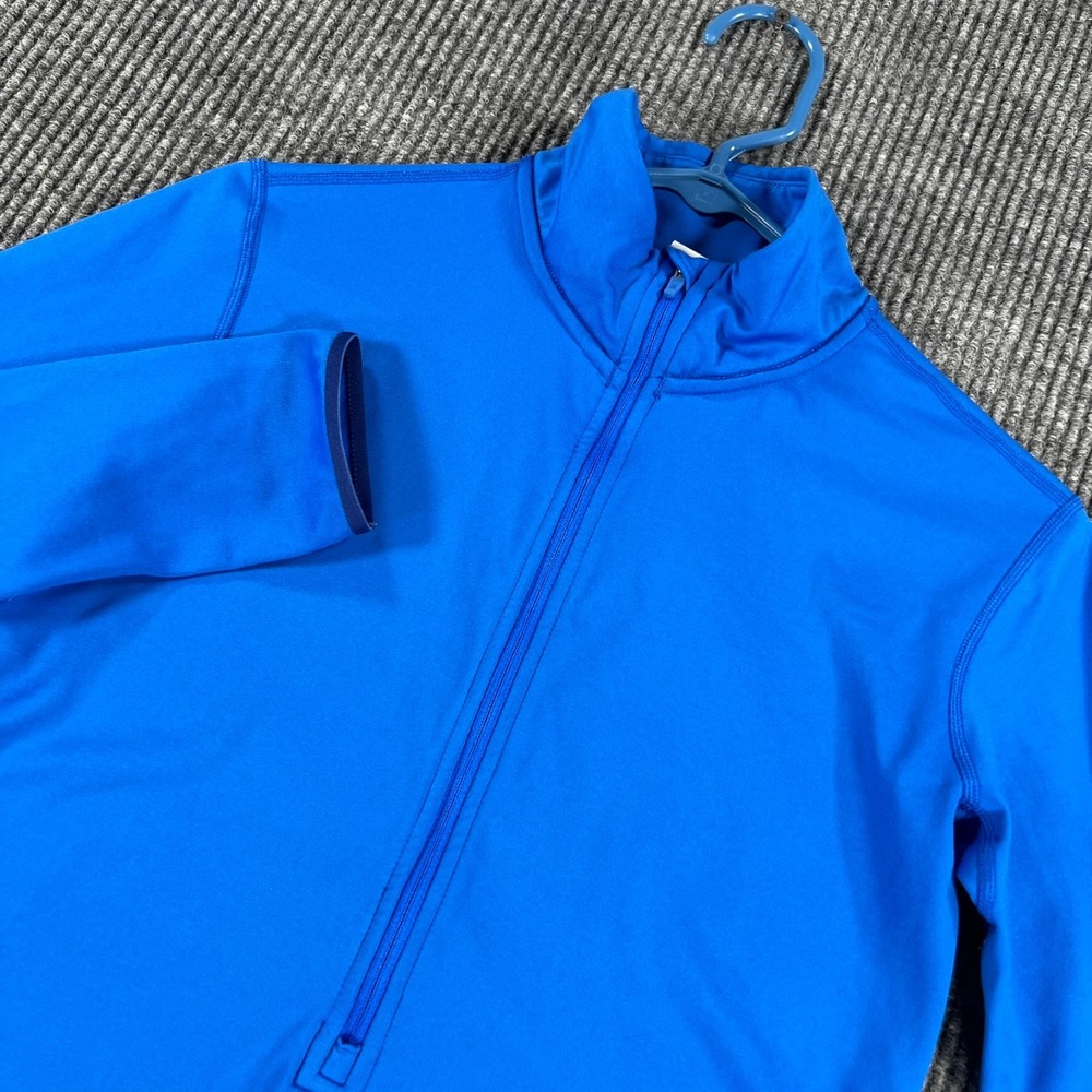 Nike Pro Pullover Shirt Womens Medium Blue Long Sleeve 3/4 Sleeve Mock Neck